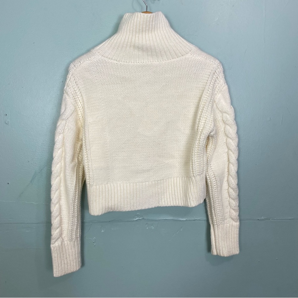 Christy Lynn Iris‎ Cable Knit Cardigan Crean Wool Blend Size XS - Picture 8 of 13